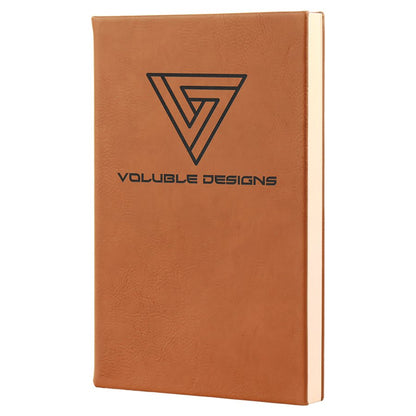 Rawhide 5 1/4" x 8 1/4" Laserable Leatherette Journal with Lined Notepad
