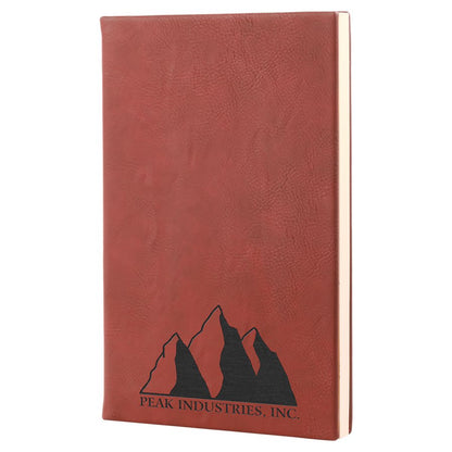 Rose 5 1/4" x 8 1/4" Laserable Leatherette Journal with Lined Notepad