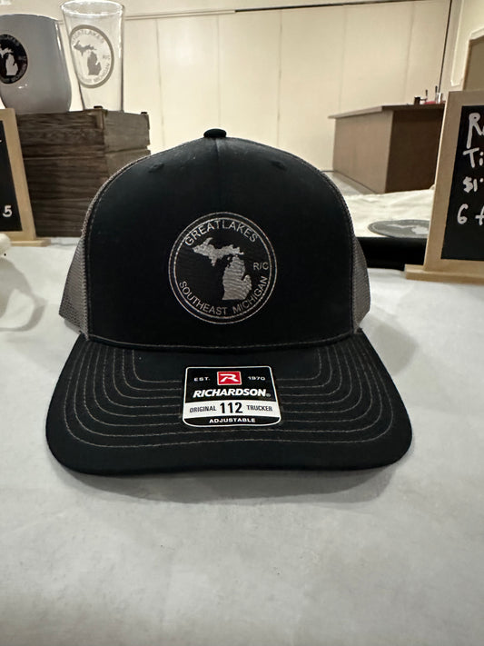 GLSEMRC Leather Patch Hat - Black Snapback