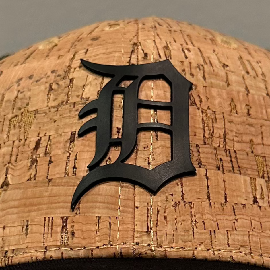 Detroit D Hat - Black and Cork