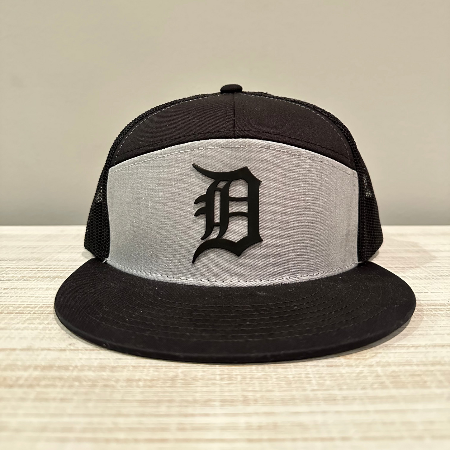 Flat Brim 7 Panel Detroit Old English D Hat