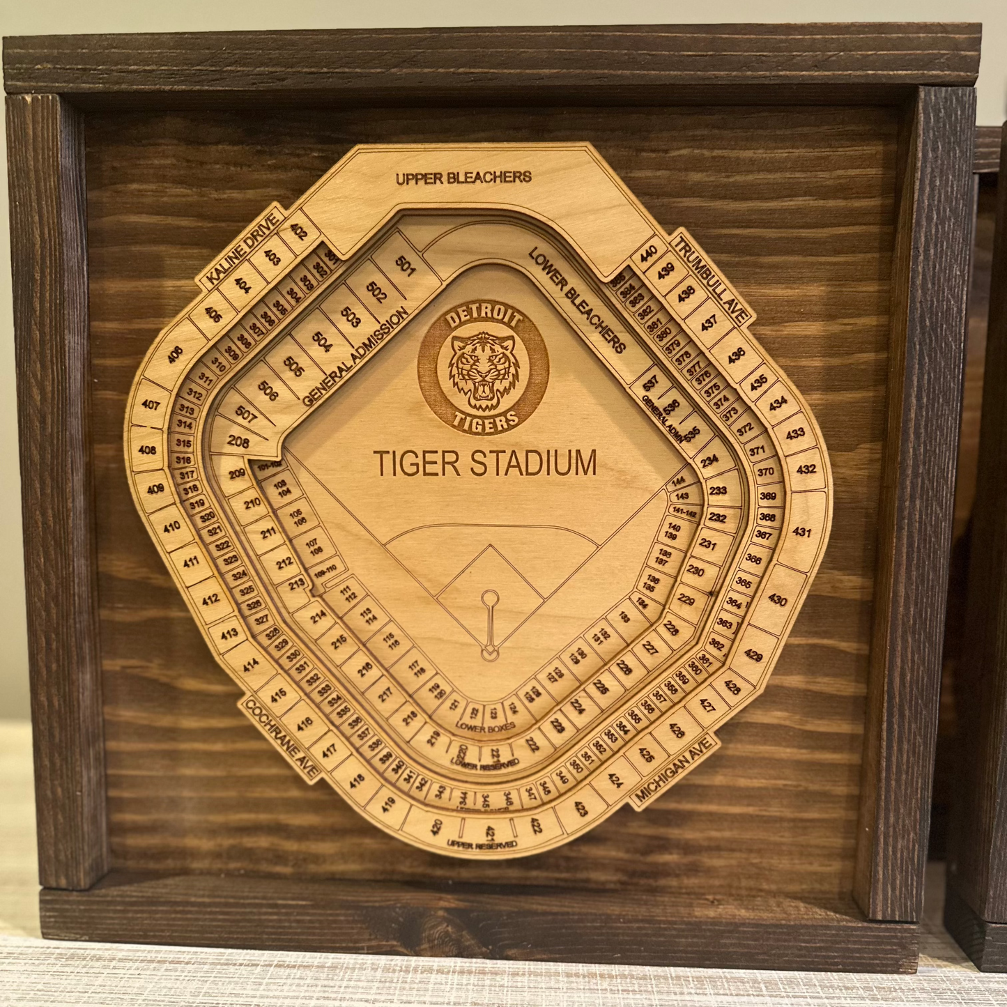 Old Tigers 3D Framed Stadium