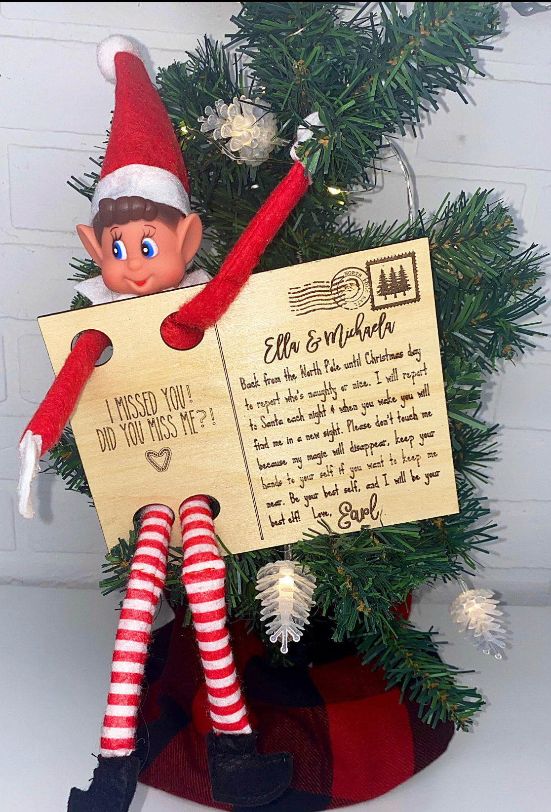 Personalized Elf on the Shelf Arrival Postcard - Fits Most Elves