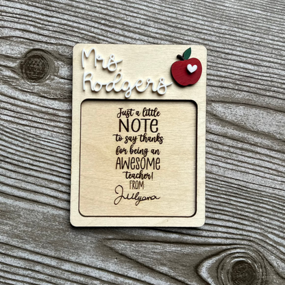 Personalized Teacher Post-It Note Holder