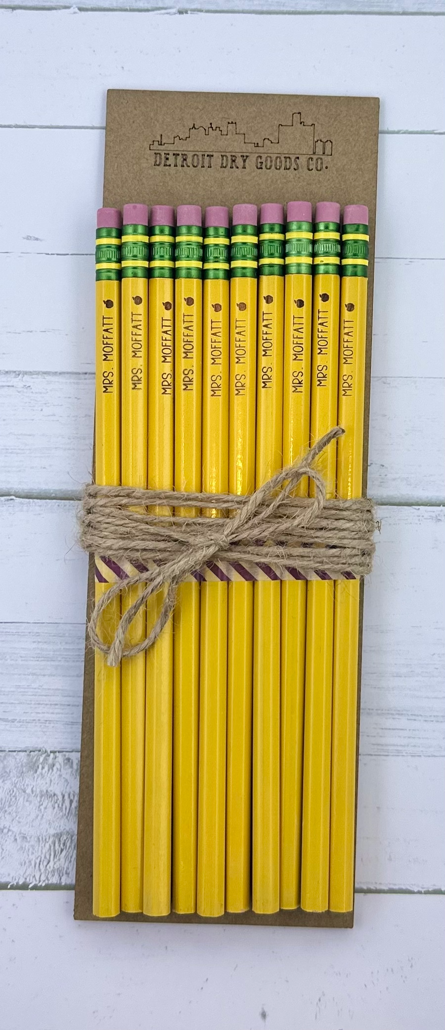 Personalized Ticonderoga #2 Pencils - Yellow or Pastel - Teacher Name Pencils