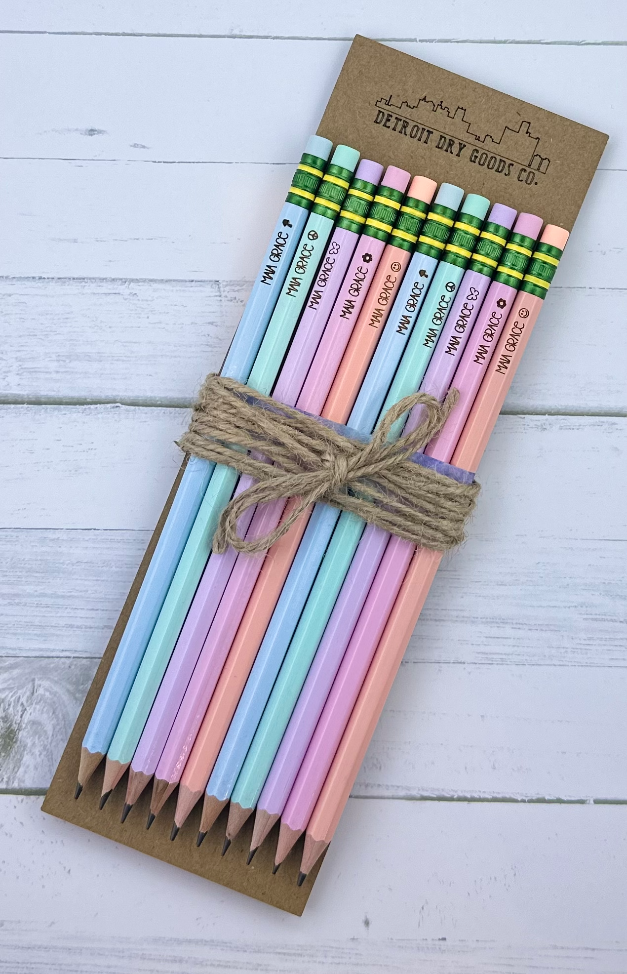 Personalized Ticonderoga #2 Pencils - Yellow or Pastel - Teacher Name Pencils