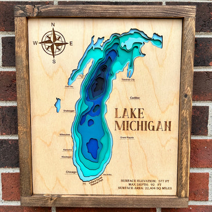 Lake Michigan 9 Layer Map