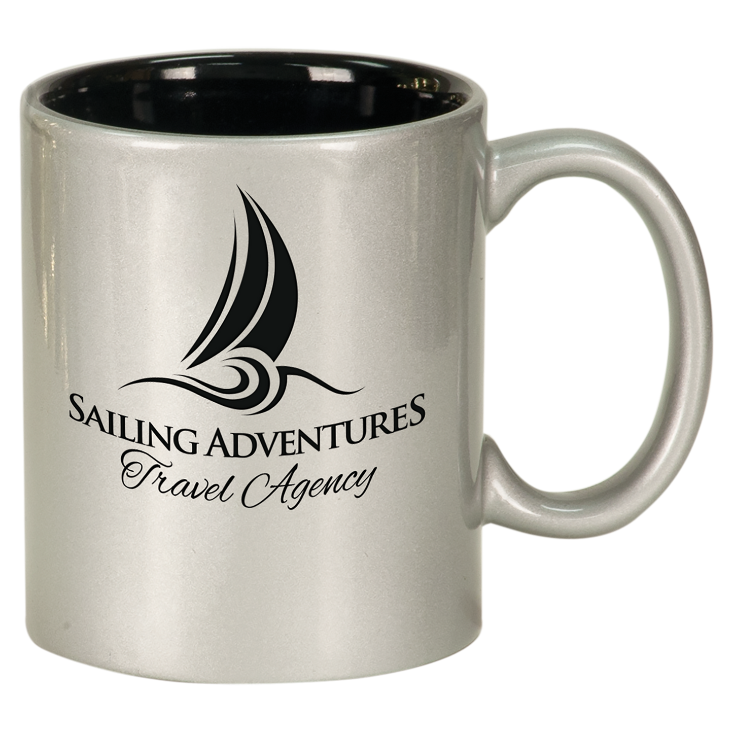 11 oz. Ceramic Laser Engraved Round Mug