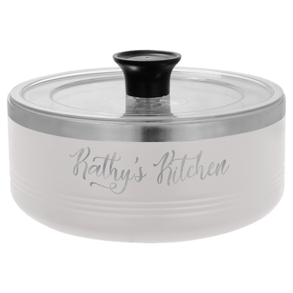 White Polar Camel 1 1/4 Quart Serving Bowl with Lid