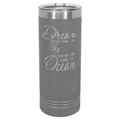 Dark Gray Polar Camel 22 oz. Skinny Tumbler with Slider Lid