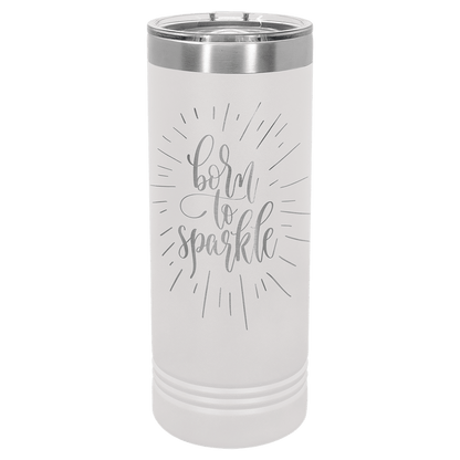 White Polar Camel 22 oz. Skinny Tumbler with Slider Lid