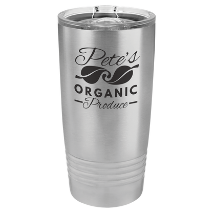 Laser Engraved 20 oz. Tumbler with Slider Lid