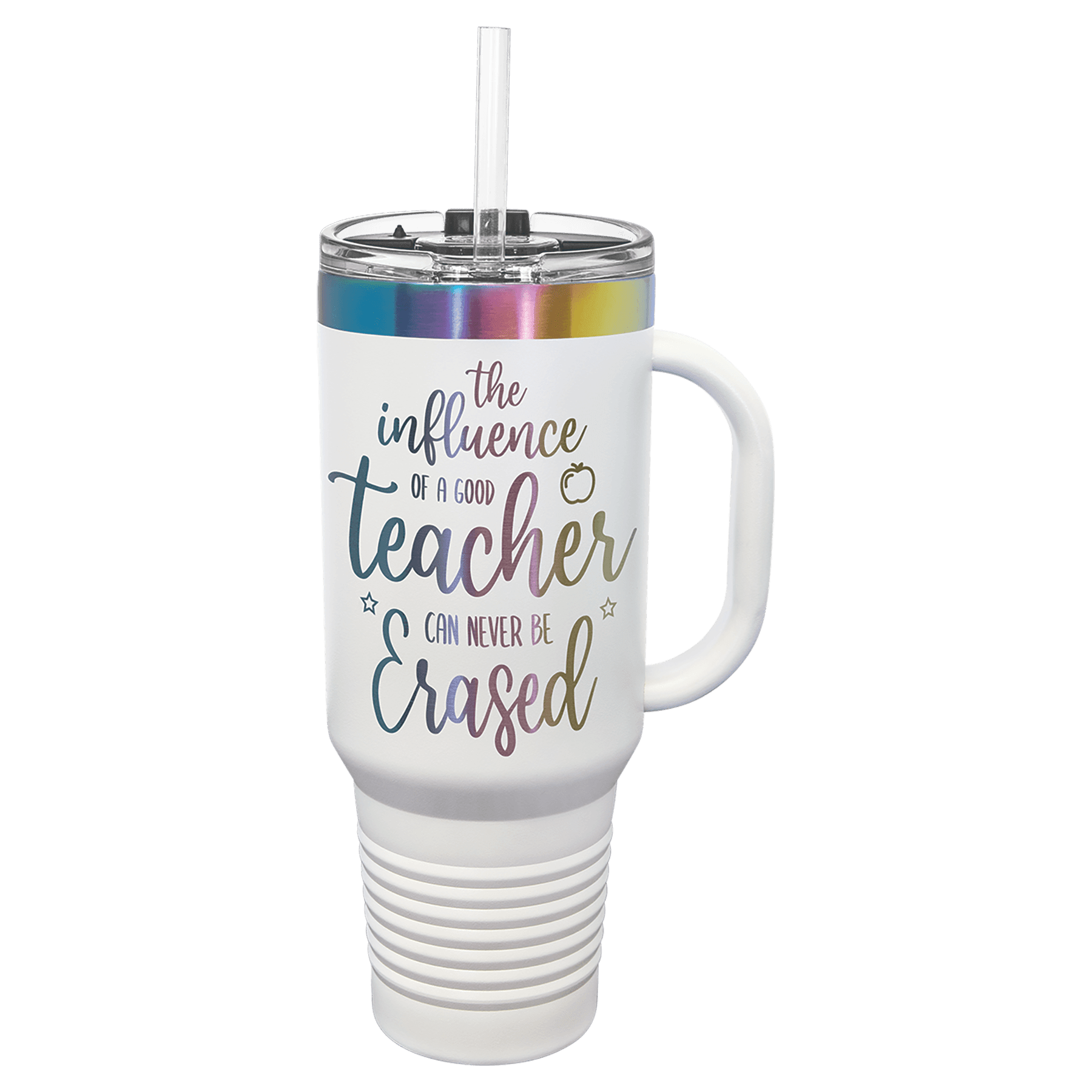 White Prism Polar Camel 40 oz. Travel Mug with Handle & Straw