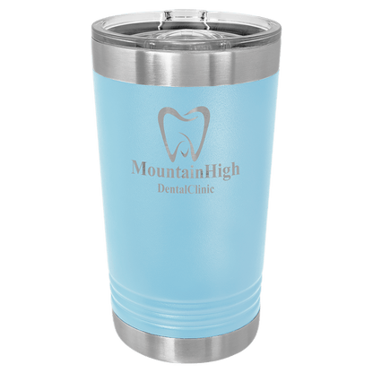 Light Blue Polar Camel 16 oz. Pint with Slider Lid