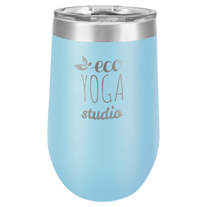 Light Blue Polar Camel 16 oz. Vacuum Insulated Stemless Tumbler with Lid