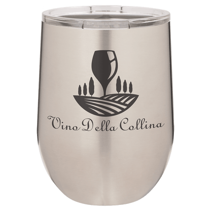 Stainless Steel Polar Camel 12 oz. Vacuum Insulated Stemless Wine Tumbler with Lid