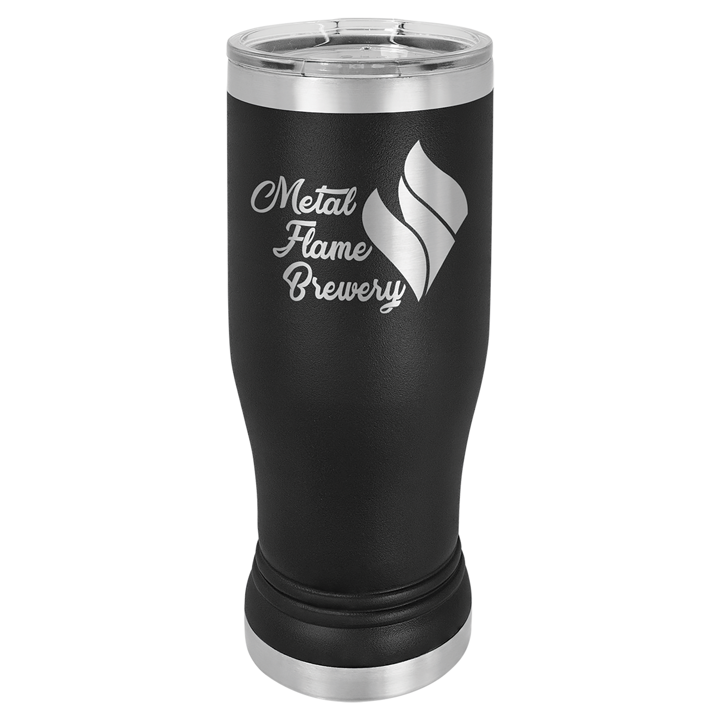 Laser Engraved 14 or 20 oz. Pilsner Tumbler with Clear Lid