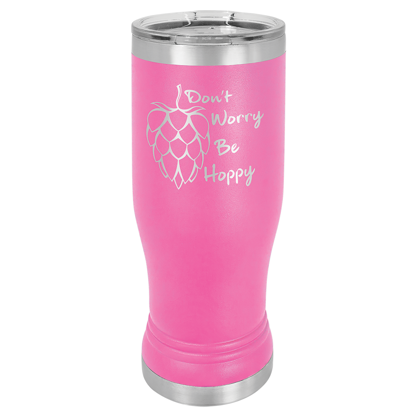 Laser Engraved 14 or 20 oz. Pilsner Tumbler with Clear Lid