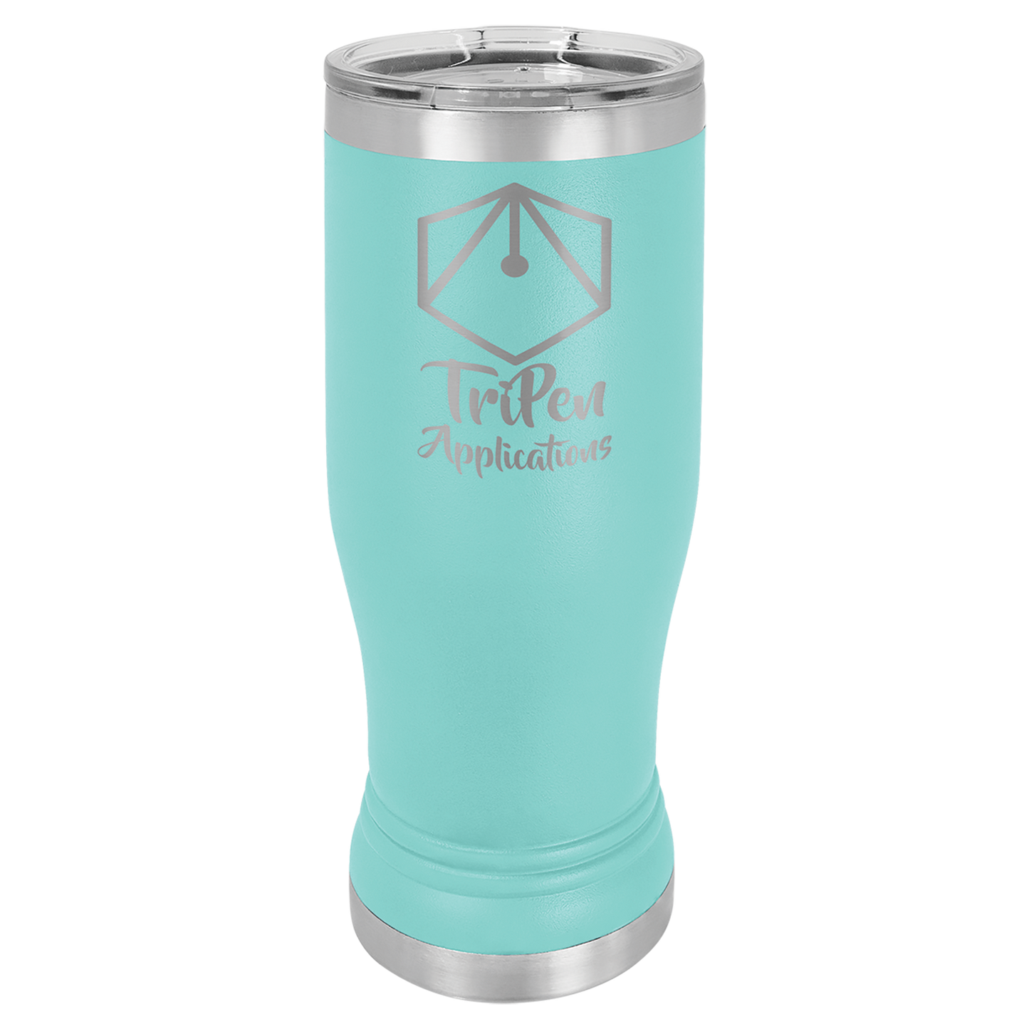 Laser Engraved 14 or 20 oz. Pilsner Tumbler with Clear Lid