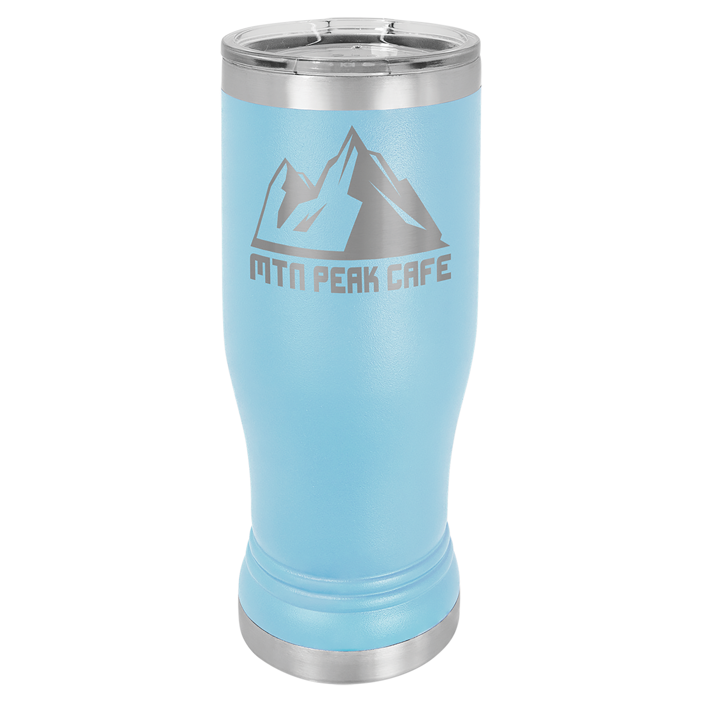 Laser Engraved 14 or 20 oz. Pilsner Tumbler with Clear Lid