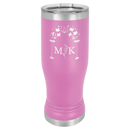 Light Purple 14 oz. Polar Camel Pilsner with Clear Lid