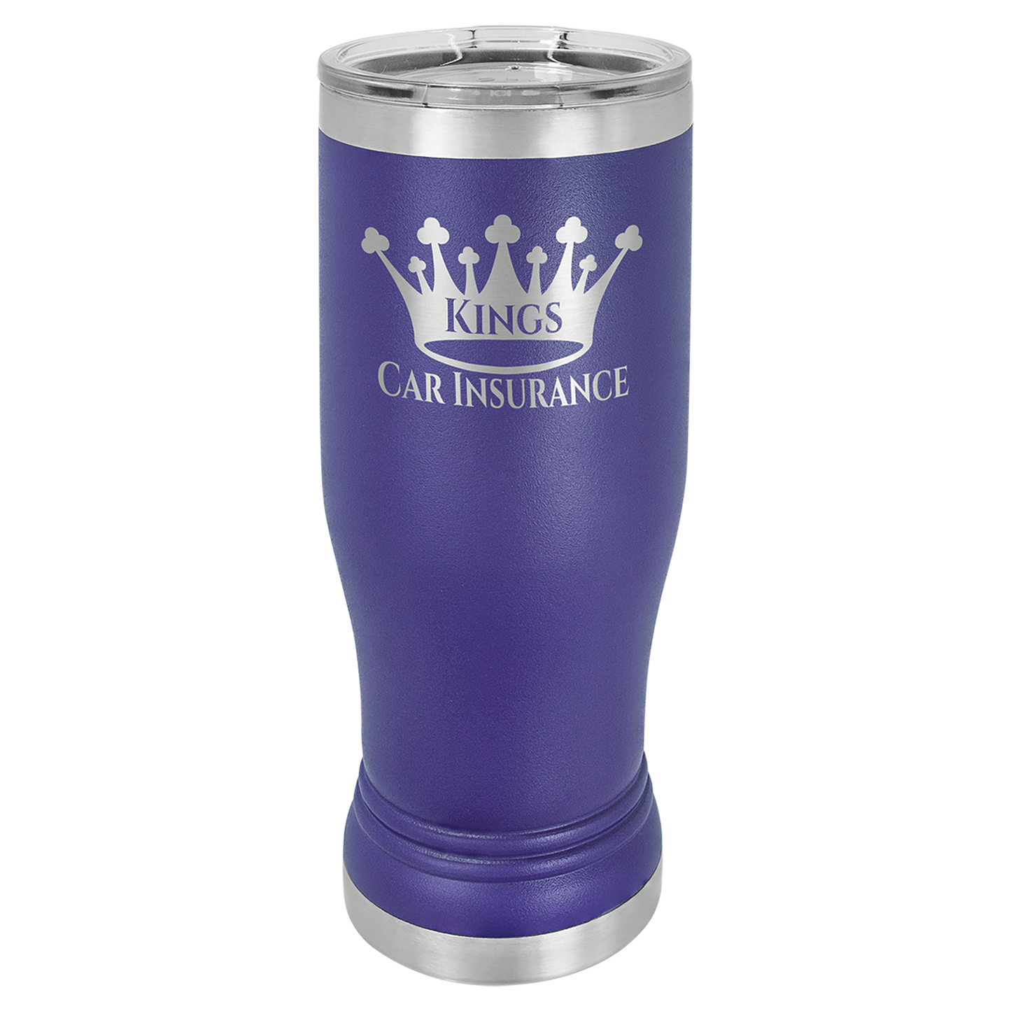 Laser Engraved 14 or 20 oz. Pilsner Tumbler with Clear Lid