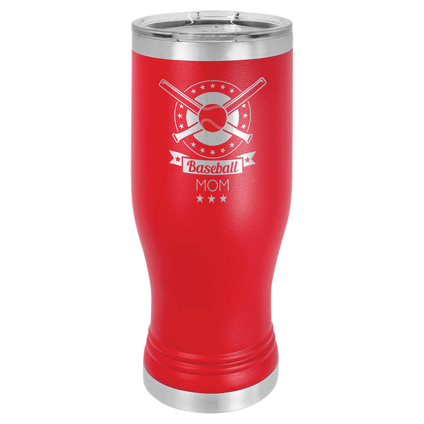 Laser Engraved 14 or 20 oz. Pilsner Tumbler with Clear Lid