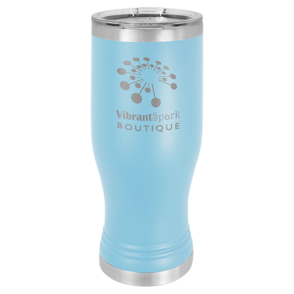 Light Blue 20 oz. Pilsner with Clear Polar Camel Lid