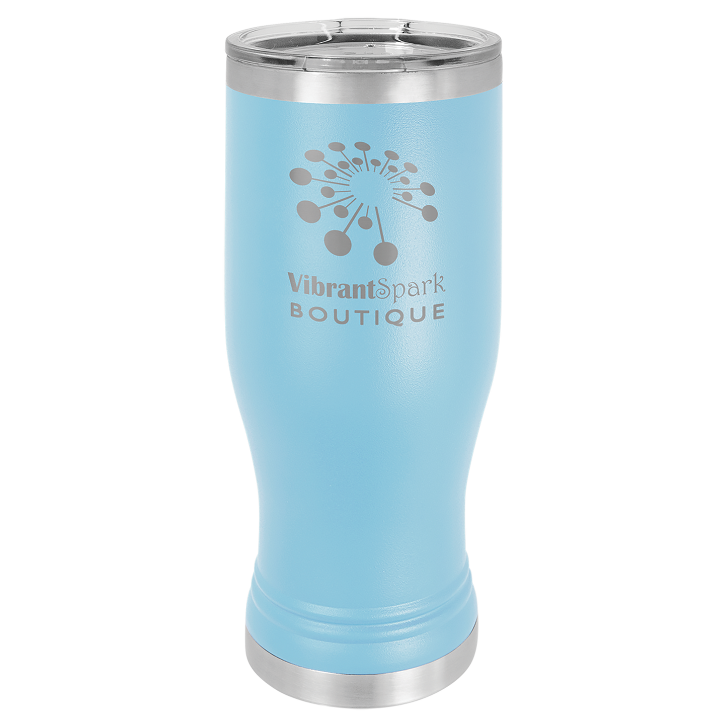 Laser Engraved 14 or 20 oz. Pilsner Tumbler with Clear Lid