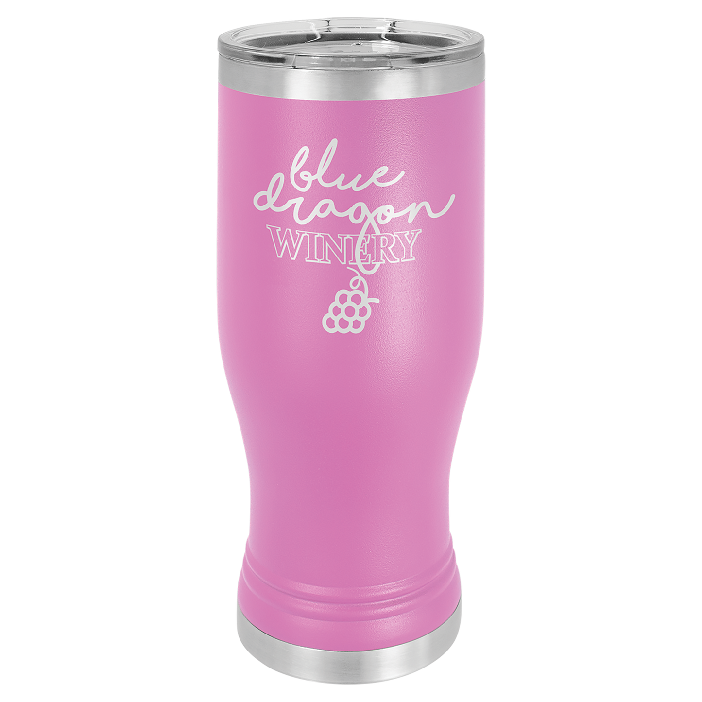 Laser Engraved 14 or 20 oz. Pilsner Tumbler with Clear Lid