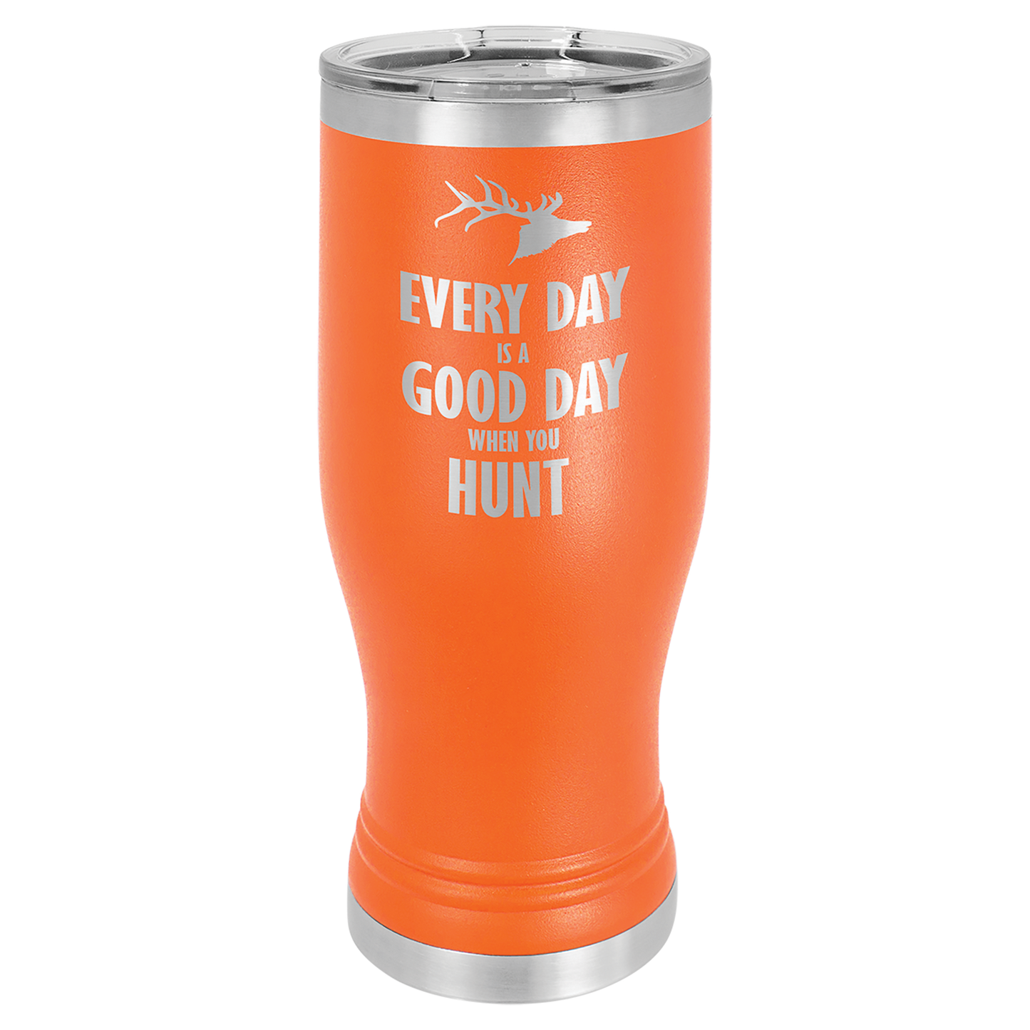 Laser Engraved 14 or 20 oz. Pilsner Tumbler with Clear Lid