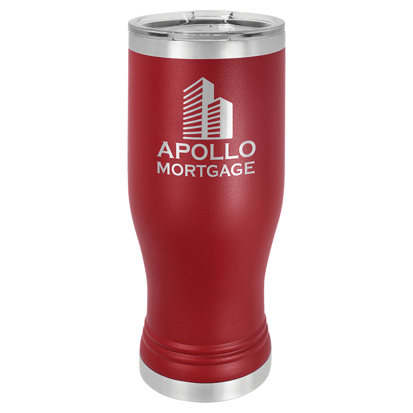 Laser Engraved 14 or 20 oz. Pilsner Tumbler with Clear Lid