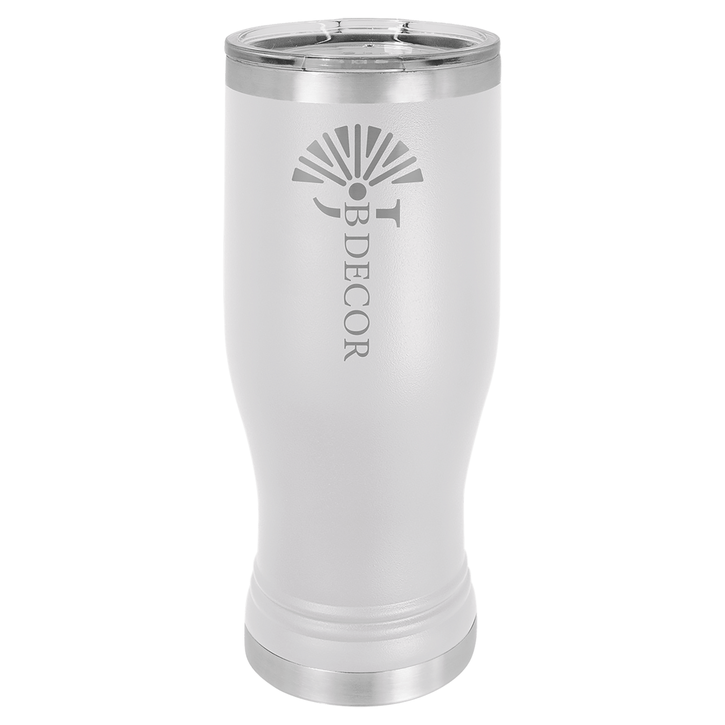 White 20 oz. Pilsner with Clear Polar Camel Lid