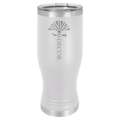 White 20 oz. Pilsner with Clear Polar Camel Lid