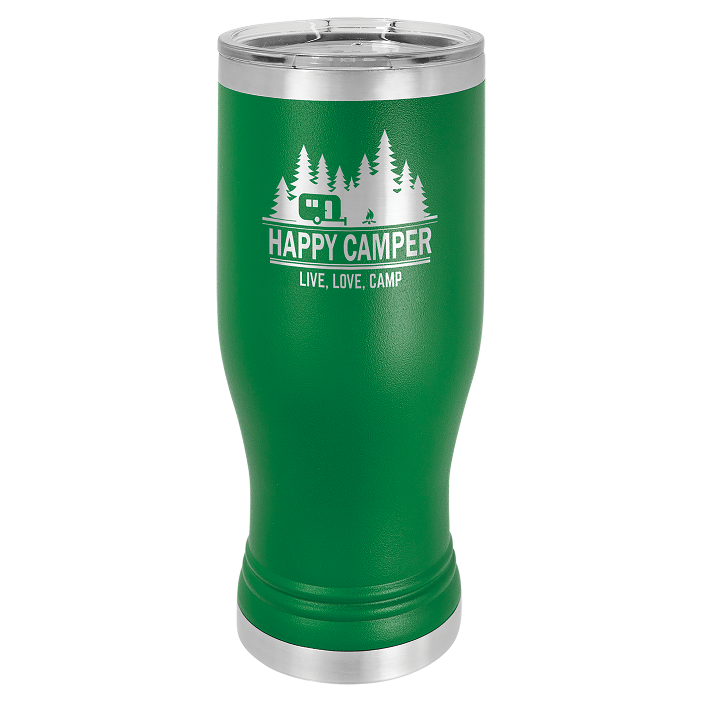 Laser Engraved 14 or 20 oz. Pilsner Tumbler with Clear Lid