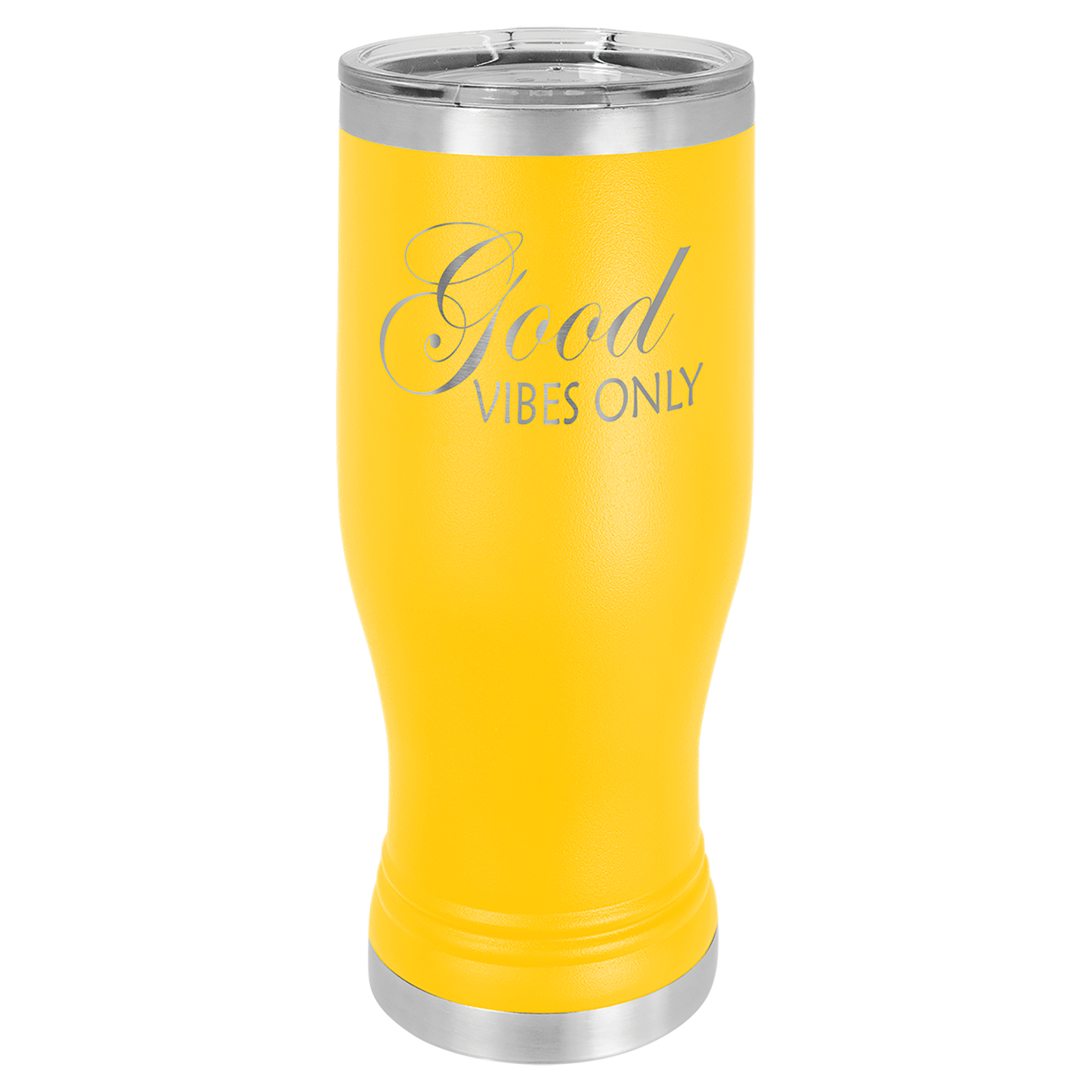 Laser Engraved 14 or 20 oz. Pilsner Tumbler with Clear Lid