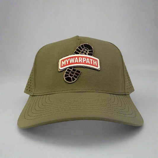 MYWARPATH Green with Camo Patch Hat