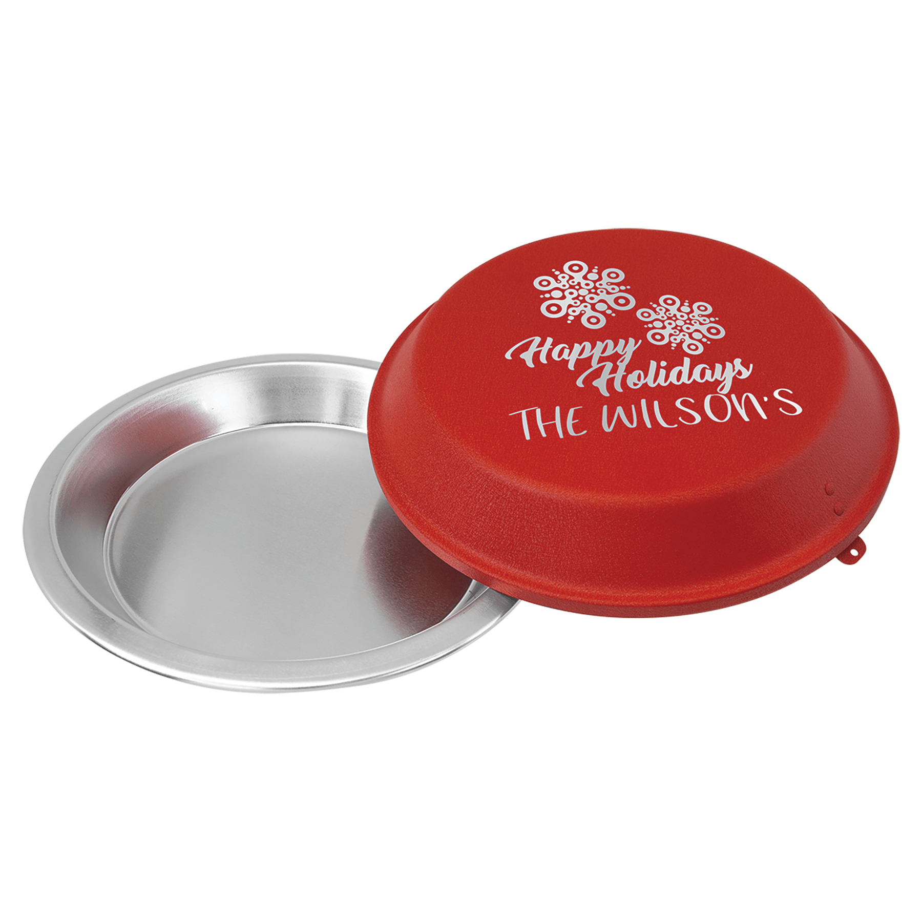 Red 9" Aluminum Pie Pan with Lid
