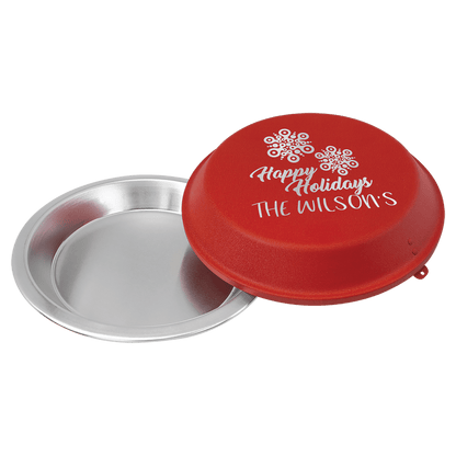Red 9" Aluminum Pie Pan with Lid