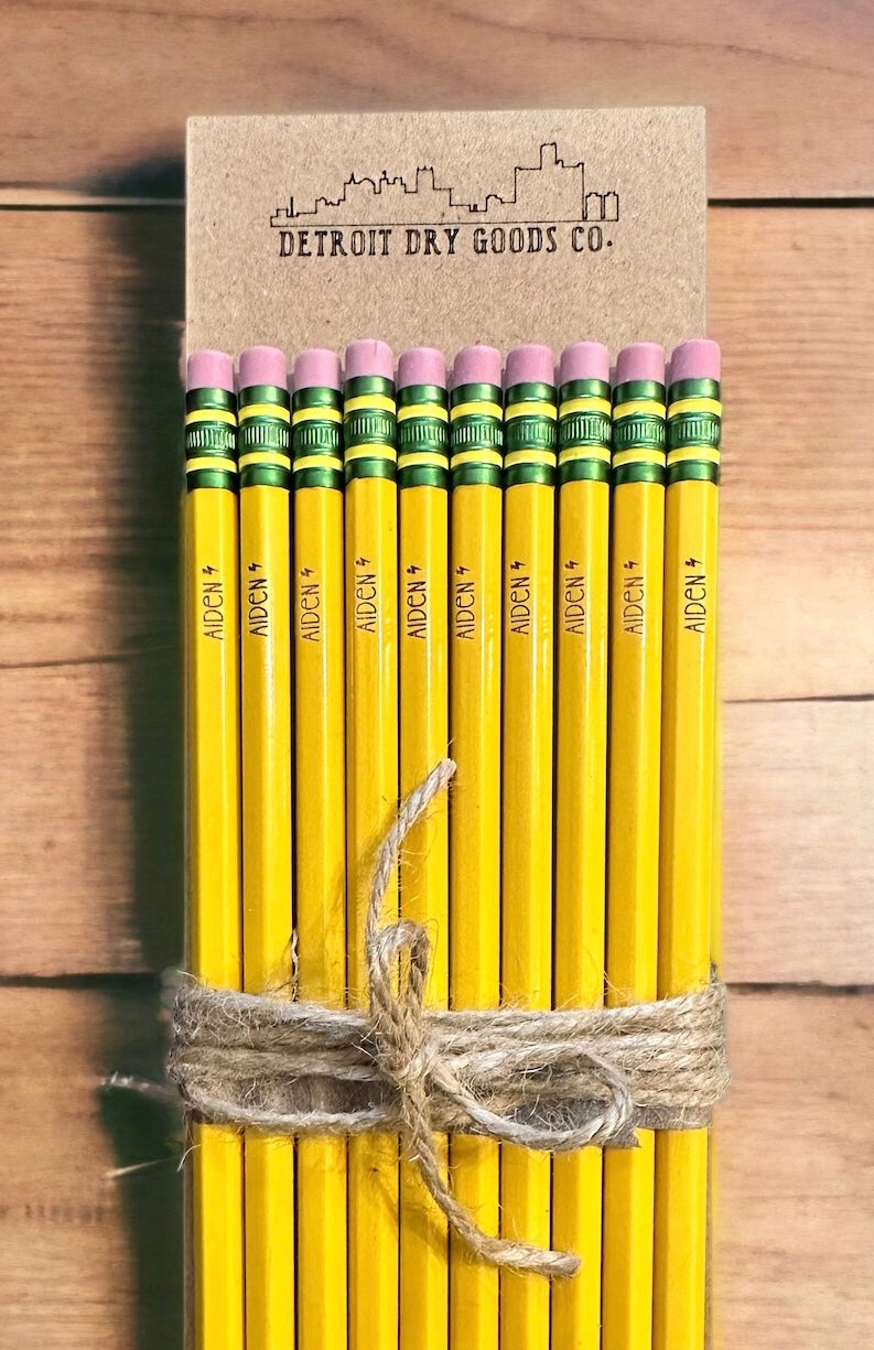 Personalized Ticonderoga #2 Pencils - Yellow or Pastel - Teacher Name Pencils