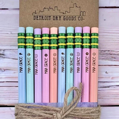 Personalized Ticonderoga #2 Pencils - Yellow or Pastel - Teacher Name Pencils