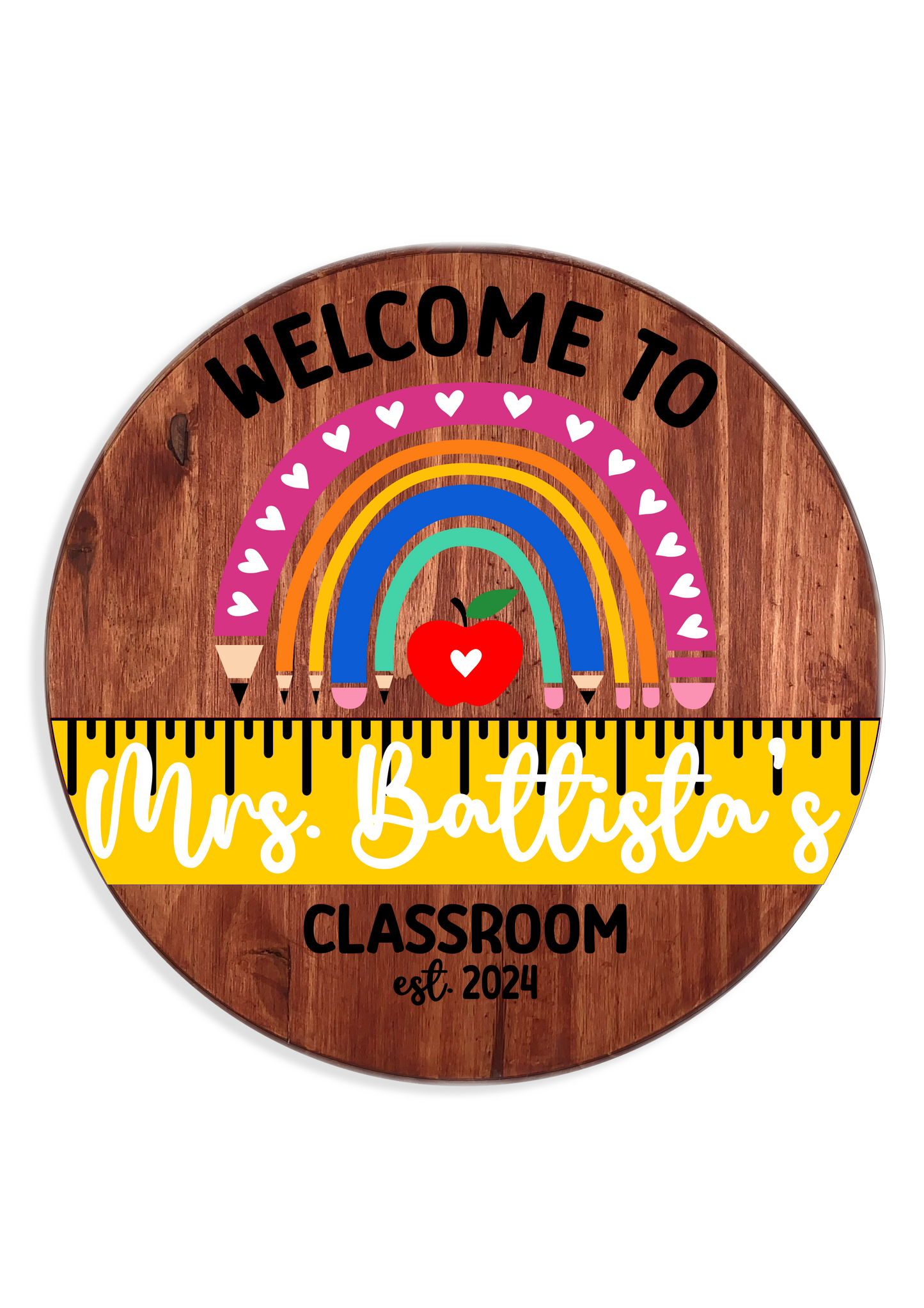 Personalized Welcome to Teacher's Classroom Sign