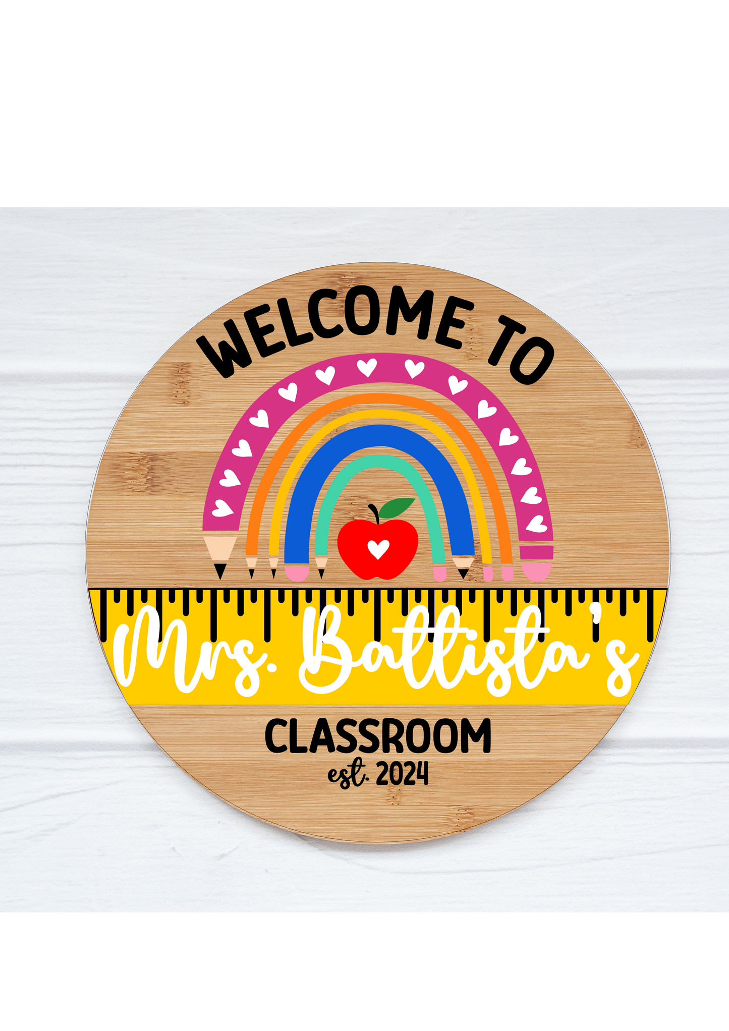 Personalized Welcome to Teacher's Classroom Sign