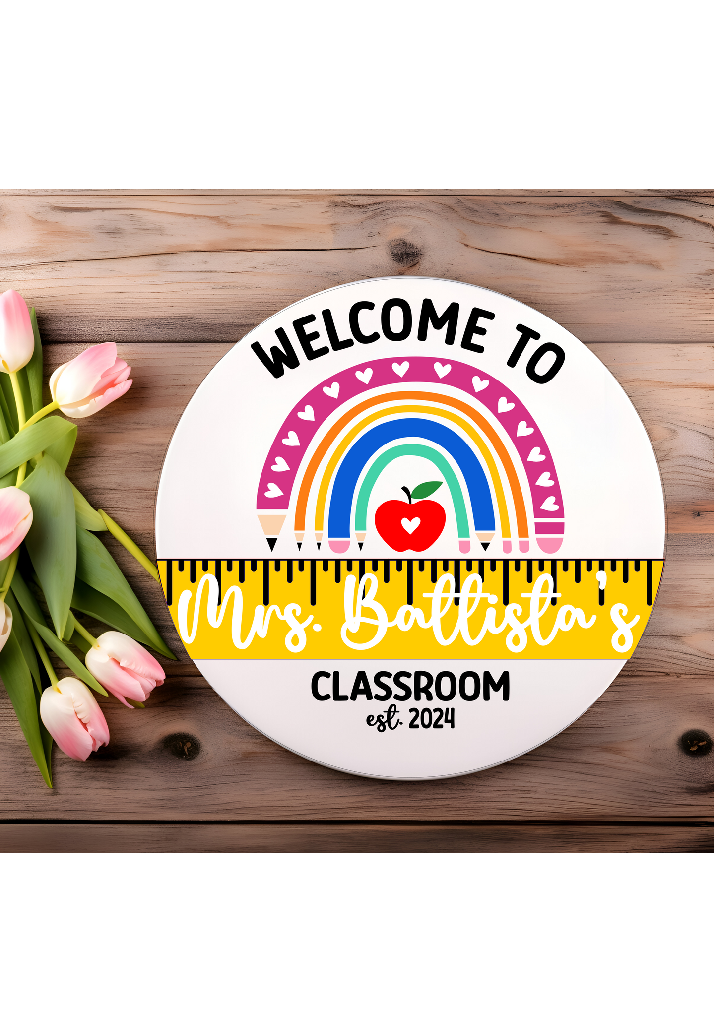 Personalized Welcome to Teacher's Classroom Sign