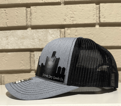 Detroit City Skyline Leatherette Patch Hat - Detroit Dry Goods