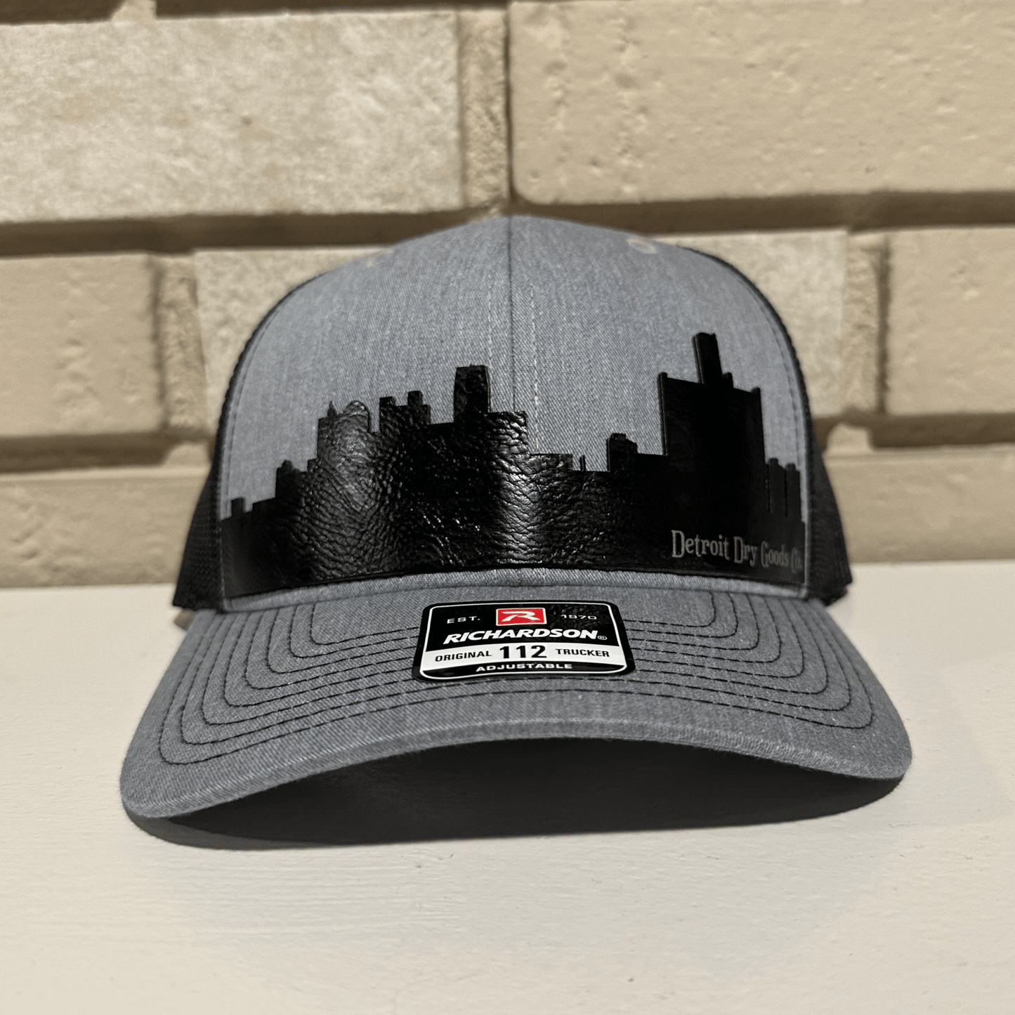 Detroit City Skyline Leatherette Patch Hat - Detroit Dry Goods
