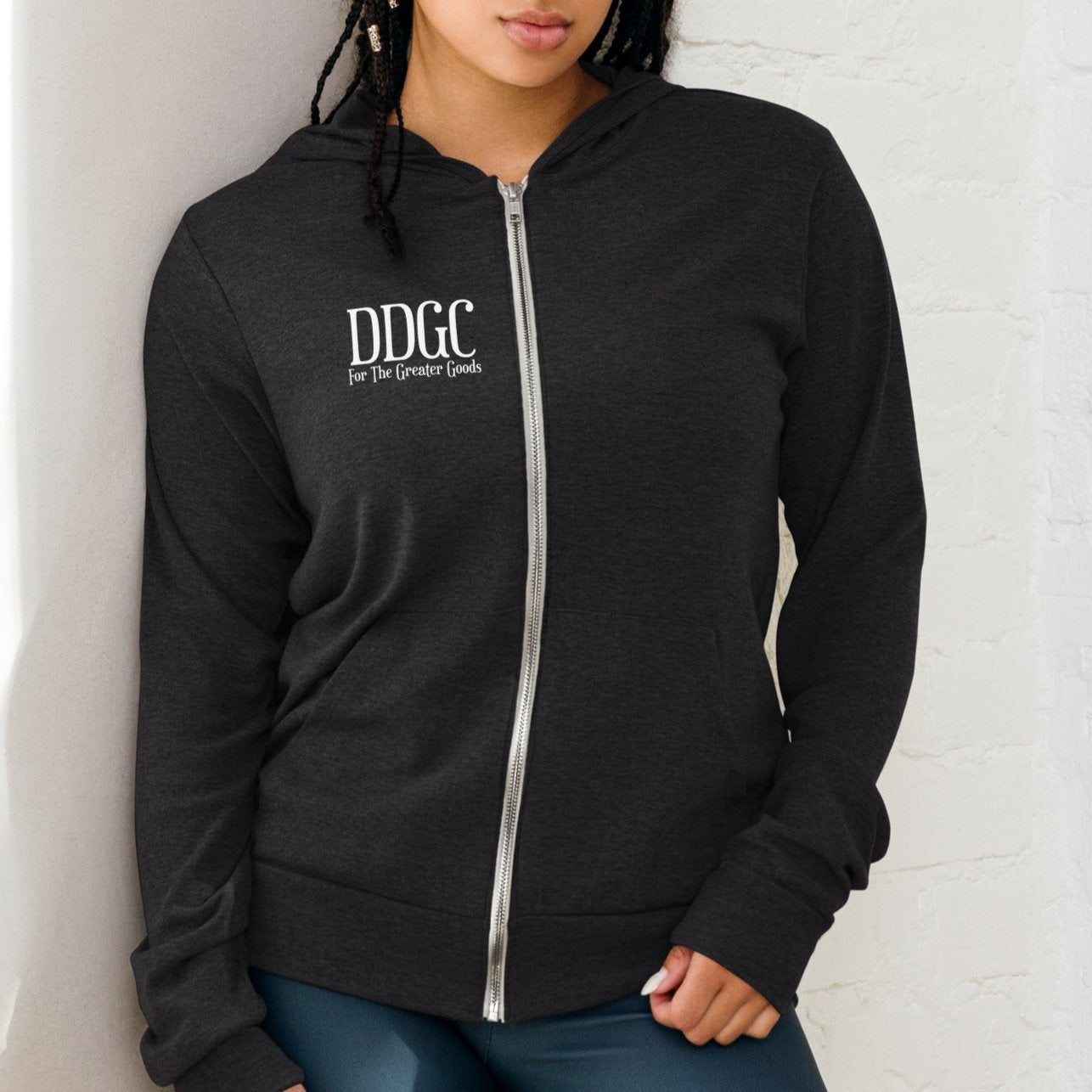 Detroit Dry Goods Lightweight Unisex Zip Hoodie - Spirit Logo - Detroit Dry Goods