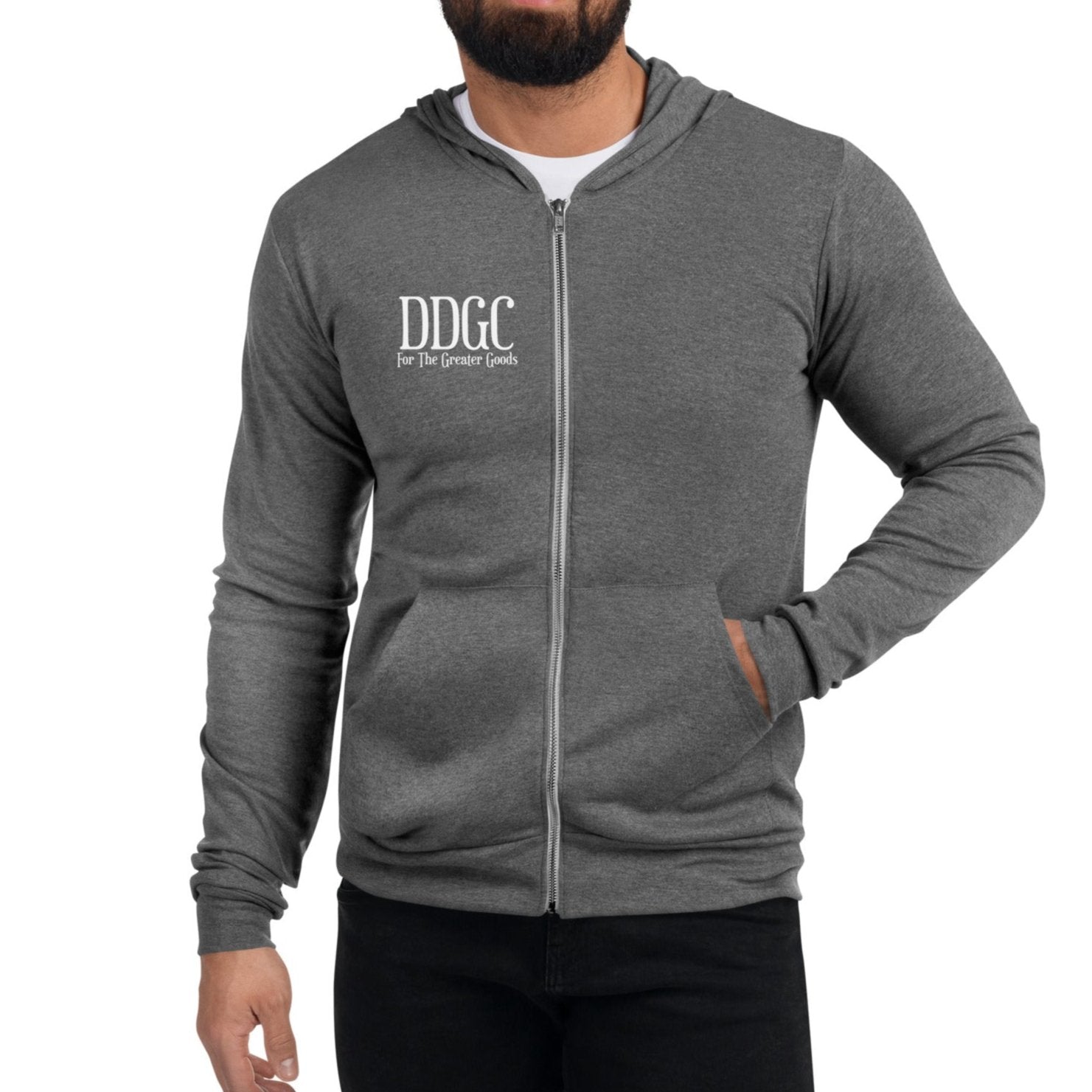 Detroit Dry Goods Lightweight Unisex Zip Hoodie - Spirit Logo - Detroit Dry Goods