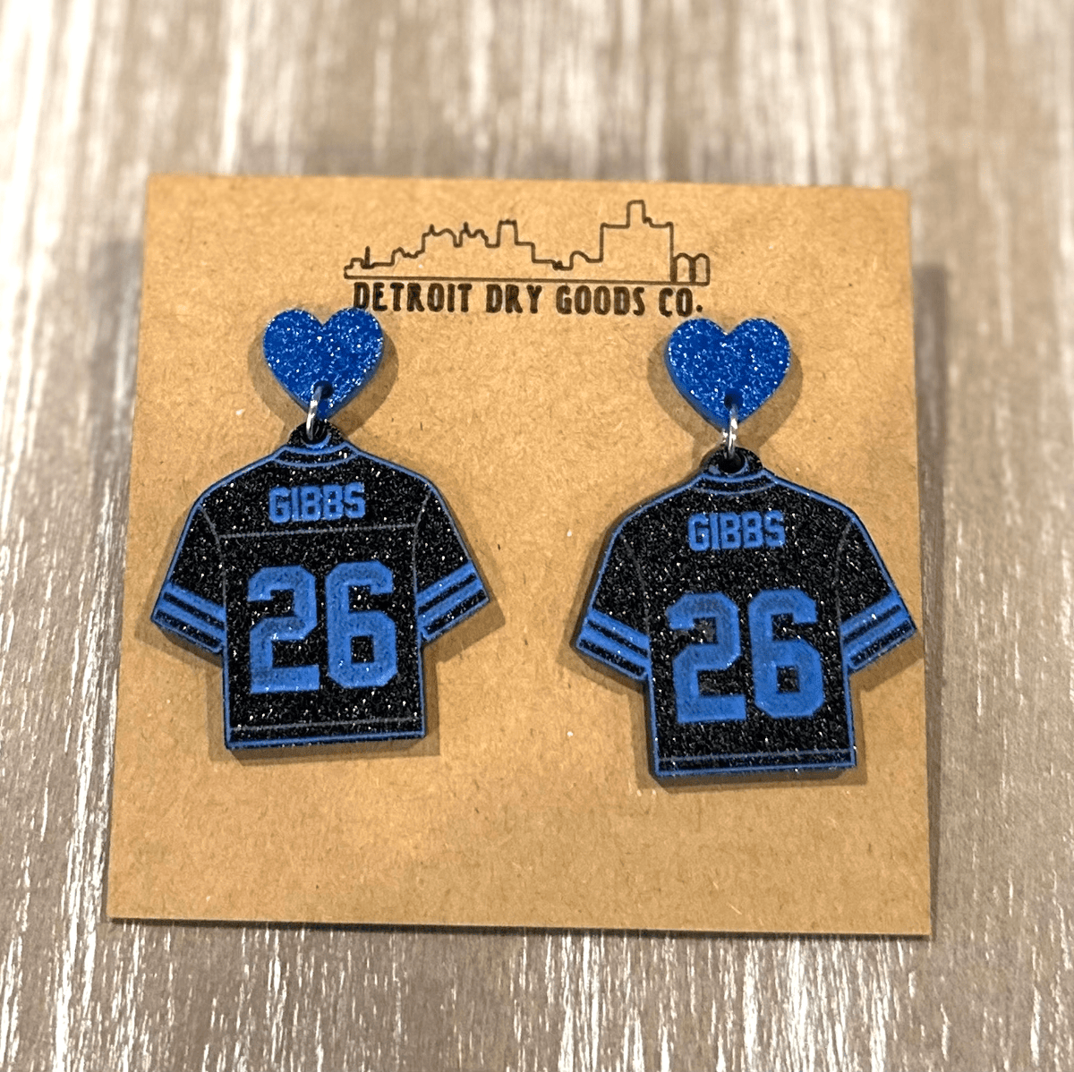 Detroit Lions Jersey Acrylic Earrings - Detroit Dry Goods
