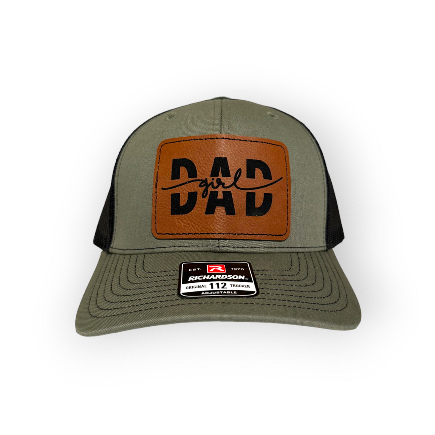 Girl Dad Leatherette Patch Hat